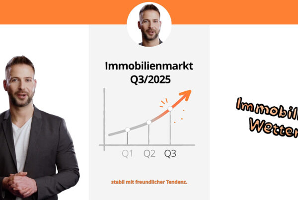 Ein Teaser für das Immowetter, ein Moderator, der das Immobilien-Wetter ansagt