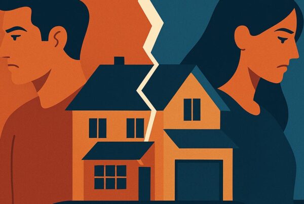 ein paar, scheidung im Comic style