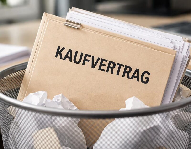 kaufvertrag im müll