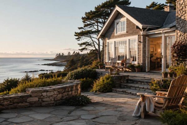 Ferienimmobilie mit Meerblick an der Küste als Beispiel für den Verkauf eines Ferienhauses. I Ferienimmobilie verkaufen