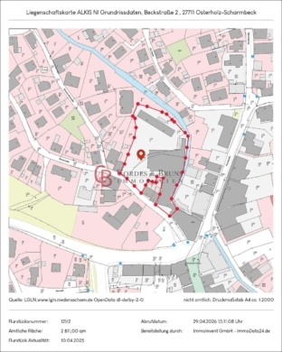 Hotelanlage mit Saal und Apartmentriegel (26 Wohneinheiten) auf großem Innenstadtgrundstück, 27711 Osterholz-Scharmbeck, Hotelanwesen